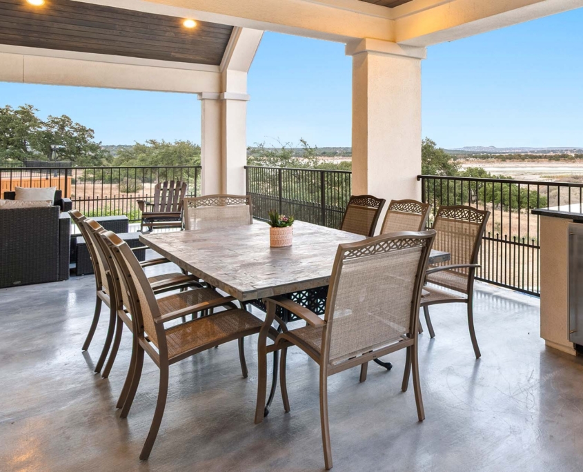 Patio With Concrete Flooring With Coating