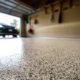 Epoxy Garage Floor With Black And White Specs